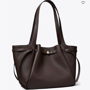 Tory Burch Romy Dark Brown Leather Tote